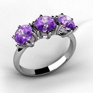 Classic Purple Diamond Ring
